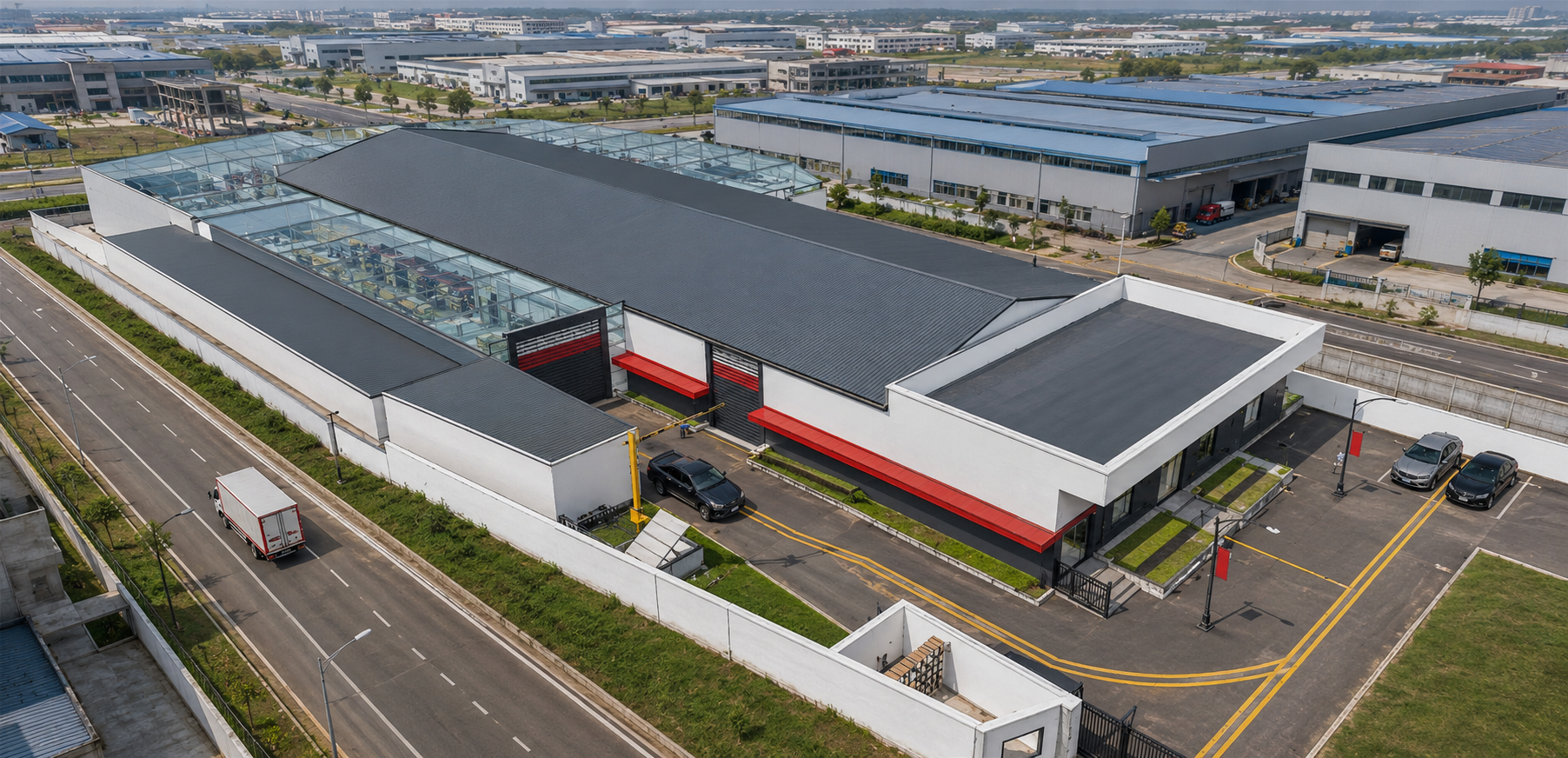Dastagir Machines manufacturing facility, Hyderabad, India — aerial view